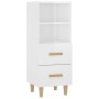 Credenza 34,5x34x90 cm in Legno Multistrato Bianco Lucido