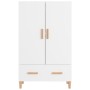 Credenza Bianco Lucido 70x31x115 cm in Legno Multistrato