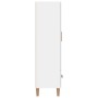 Credenza Bianco Lucido 70x31x115 cm in Legno Multistrato