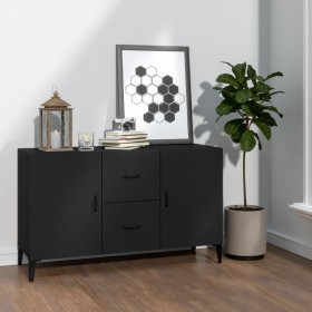 Credenza Nera 100x36x60 cm in Legno Multistrato