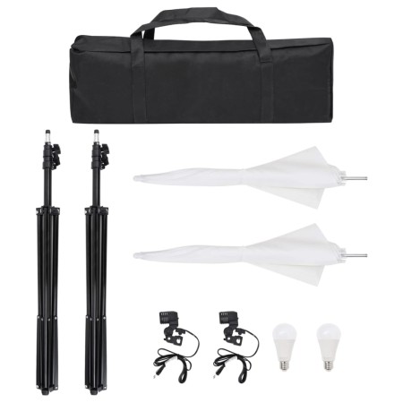 Kit per Studio Fotografico con Set Luci, Fondale e Riflettore