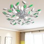 Lampada da Soffitto Verde e Bianco in Cristalli Acrilici 5 E14