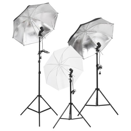 Kit per Studio Fotografico con Set Luci, Fondale e Riflettore