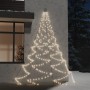 Albero da Parete con Gancio Metallico 260 LED Bianco Caldo 3 m