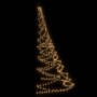 Albero da Parete con Gancio Metallico 260 LED Bianco Caldo 3 m