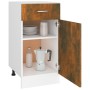 Mobile con Cassetto Rovere Fumo 40x46x81,5 cm Legno Multistrato