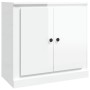 Credenza Bianco Lucido 70x35,5x67,5 cm in Legno Multistrato