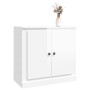 Credenza Bianco Lucido 70x35,5x67,5 cm in Legno Multistrato