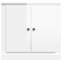 Credenza Bianco Lucido 70x35,5x67,5 cm in Legno Multistrato