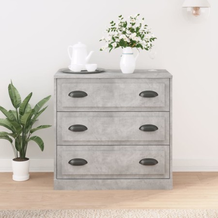 Credenza Grigio Cemento 70x35,5x67,5 cm in Legno Multistrato