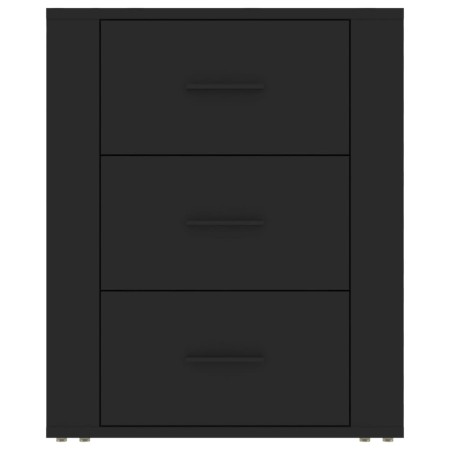 Comodino Nero 50x36x60 cm in Legno Multistrato