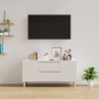 Mobile Porta TV Bianco Lucido 102x44,5x50 cm Legno Multistrato