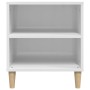 Mobile Porta TV Bianco Lucido 102x44,5x50 cm Legno Multistrato