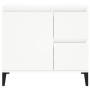Armadietto da Bagno Bianco 65x33x60 cm in Legno Multistrato