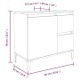 Armadietto da Bagno Bianco 65x33x60 cm in Legno Multistrato