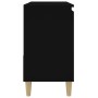 Armadietto da Bagno Nero 65x33x60 cm in Legno Multistrato