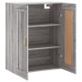 Mobile a Parete Grigio Sonoma 69,5x34x90 cm Legno Multistrato