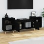 Mobile Porta TV Nero 160x35x55 cm in Legno Multistrato