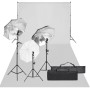 Kit per Studio Fotografico con Set di Luci e Fondale