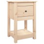 Comodino 40x35x61,5 cm in Legno Massello di Pino