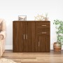 Credenza Rovere Marrone 91x29,5x75 cm in Legno Multistrato