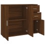 Credenza Rovere Marrone 91x29,5x75 cm in Legno Multistrato