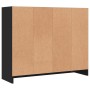 Credenza Nera 91x28x75 cm in Legno Multistrato