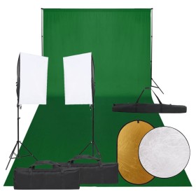 Kit per Studio Fotografico con Set Luci, Fondale e Riflettore