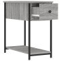 Comodini 2 pz Grigio Sonoma 30x60x60 cm in Legno Multistrato