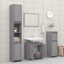 Armadietto Bagno Grigio Sonoma 60x33x61 cm in Legno Multistrato