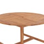 Tavolo da Pranzo da Giardino Ø110x75 cm Legno Massello di Teak