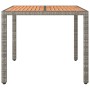 Tavolo Giardino Piano Legno Grigio Polyrattan e Massello Acacia