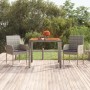 Tavolo da Giardino Piano in Legno Grigio 90x90x75 cm Polyrattan