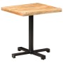 Tavolino da Bistrot Quadrato 70x70x75 cm Legno di Mango Grezzo