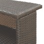 Set Bar da Giardino 3 pz con Cuscini Polyrattan Marrone