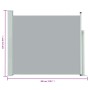 Tenda Laterale Retrattile per Patio 100x300 cm Grigio
