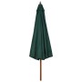 Ombrellone da Esterni con Palo in Legno 330 cm Verde