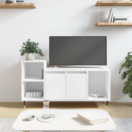 Mobile Porta TV Bianco 100x35x55 cm in Legno Multistrato