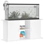 Supporto per Acquario 121x41x58 cm in Legno Multistrato Bianco