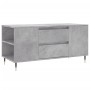 Tavolino Salotto Grigio Cemento 102x44,5x50cm Legno Multistrato