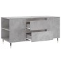 Tavolino Salotto Grigio Cemento 102x44,5x50cm Legno Multistrato