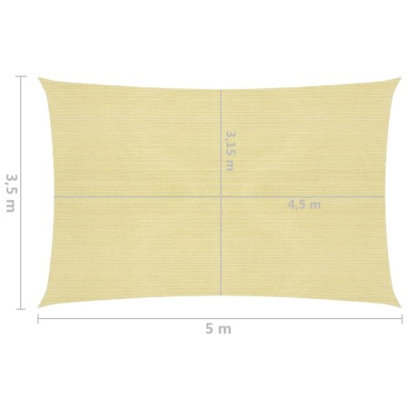 Vela Parasole 160 g/m² Beige 3,5x5 m in HDPE