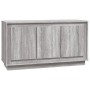 Credenza Grigio Sonoma 102x35x55 cm in Legno Multistrato