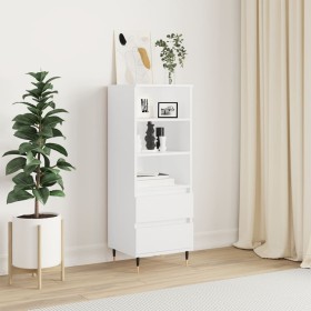 Credenza Bianco 40x36x110 cm in Legno Multistrato