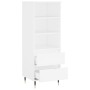 Credenza Bianco 40x36x110 cm in Legno Multistrato