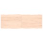 Piano per Tavolo 120x40x(2-6) cm Rovere Non Trattato Bordi Vivi