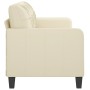Divano a 3 Posti Crema 180 cm in Similpelle