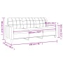 Divano a 3 Posti Crema 180 cm in Similpelle