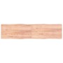 Piano Tavolo Marrone Chiaro 200x50x(2-4) cm Rovere Non Trattato