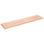 Piano Tavolo Marrone Chiaro 200x50x(2-4) cm Rovere Non Trattato